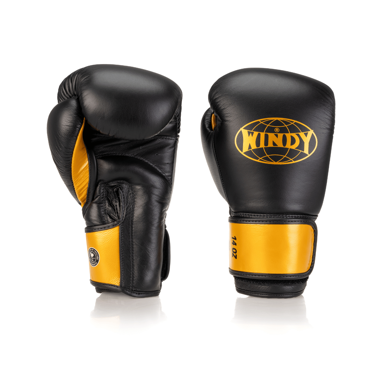 Elite Series Velcro Boxing Glove - Black/Gold - Windy Fight Gear B.V.