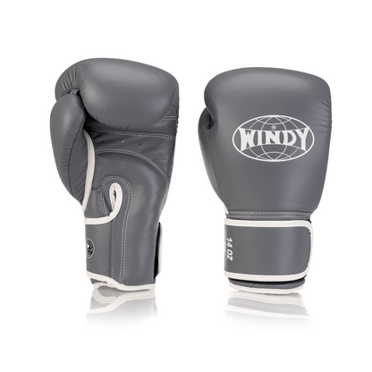 Elite Series Velcro Boxing Glove - Grey/White - Windy Fight Gear B.V.