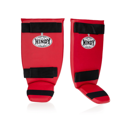 Classic Double Strap Shinguard - Red