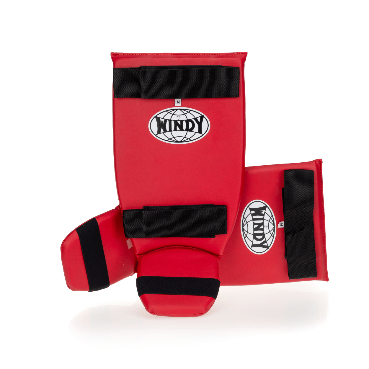 Classic Double Strap Shinguard - Red