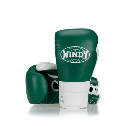 Elite Series Lace-up Boxing Glove - Green/White