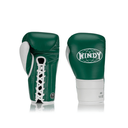 Elite Series Lace-up Boxing Glove - Green/White