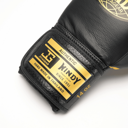 Windy x Joya - Proline Leather Boxing Glove - Black/Gold