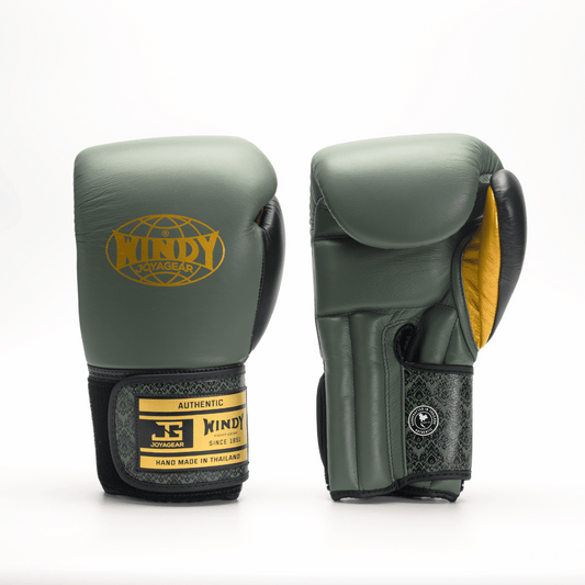 Windy x Joya - Proline Leather Boxing Glove - Green/Gold