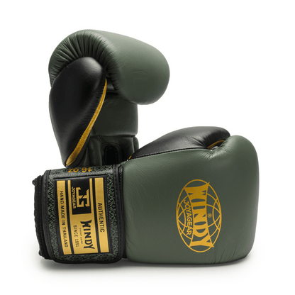 Windy x Joya - Proline Leather Boxing Glove - Green/Gold