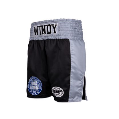 Boxing Trunks - WBA Asia Event Fight Trunks - Black/Silver