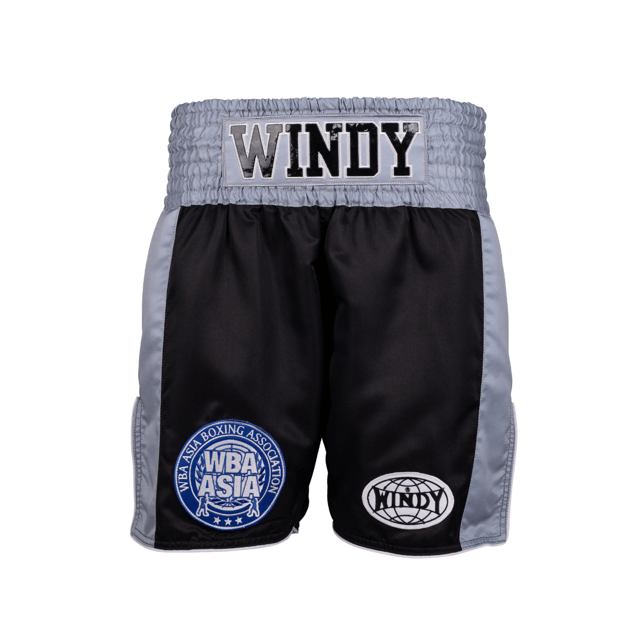 Boxing Trunks - WBA Asia Event Fight Trunks - Black/Silver