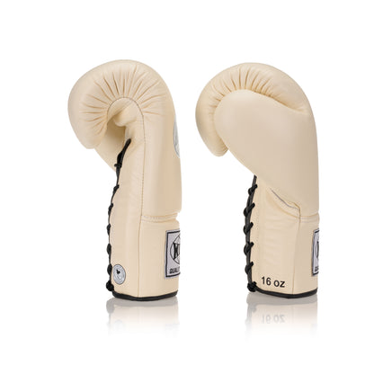 Classic Lace-Up Leather Boxing Glove - Beige