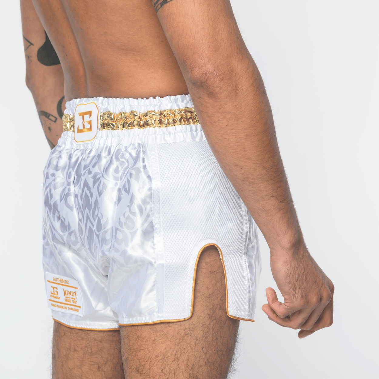 Windy x Joya - Muay Thai Shorts - White/Gold